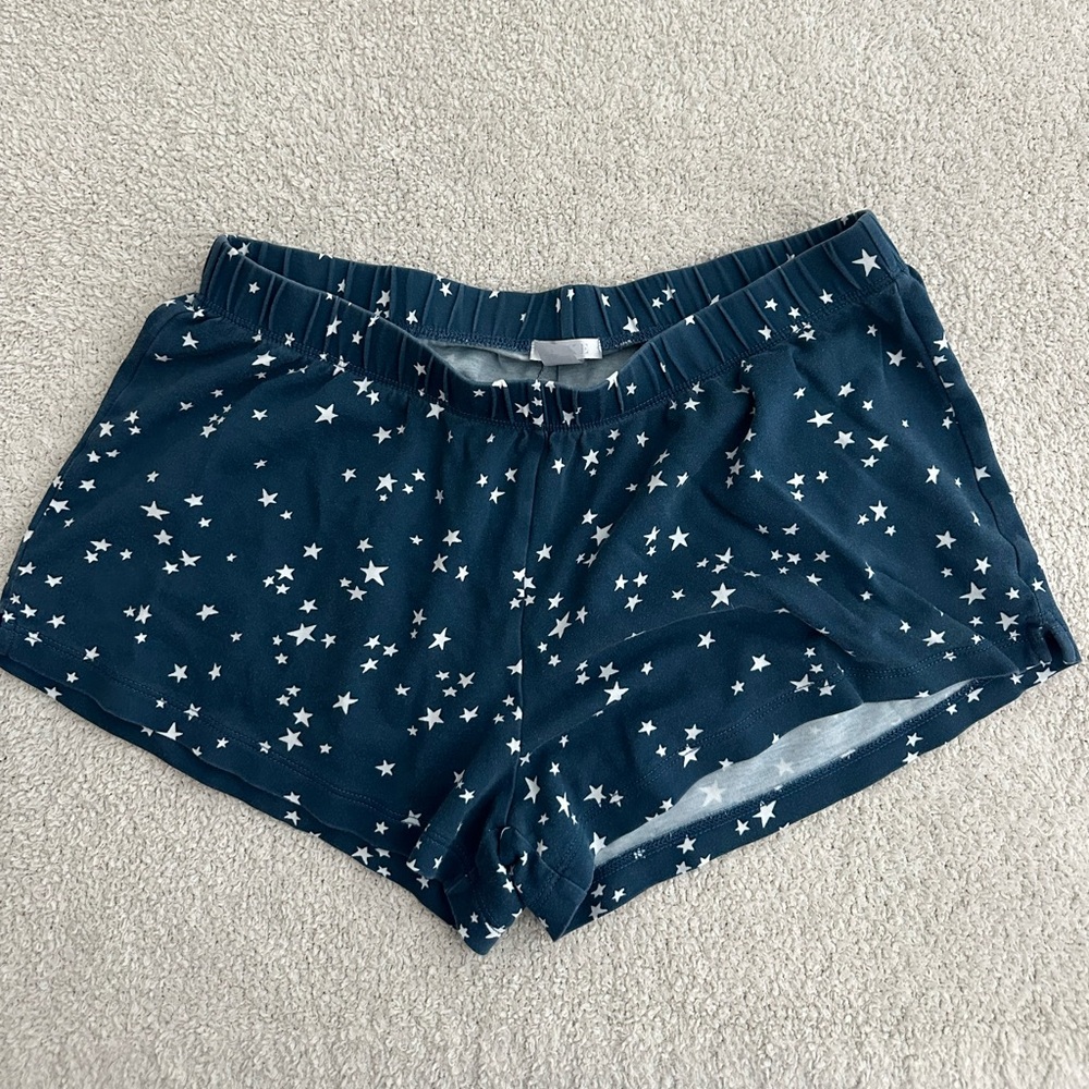 Women’s Navy Star Print Short Sleeve Pajama Set - Picture 4 of 5
